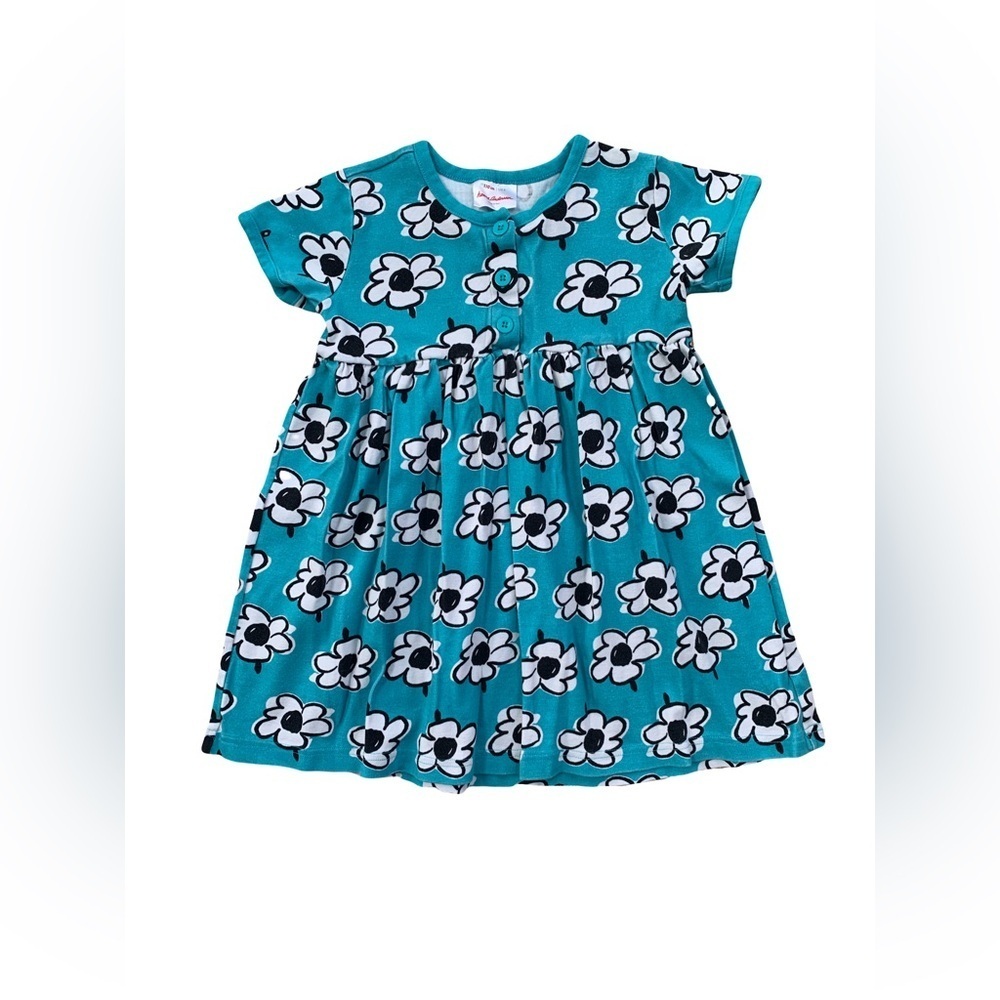 Hanna Andersson Size 110, 5, Blue and White Flower Dress